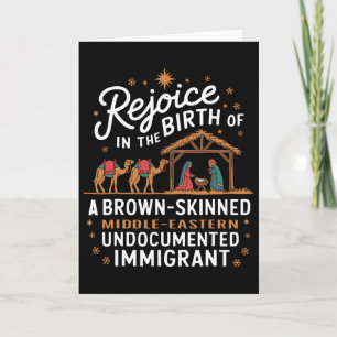 Rejoice In The Birth Of A Brown Skinned Christmas Card