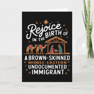 Rejoice In The Birth Of A Brown Skinned Christmas  Card