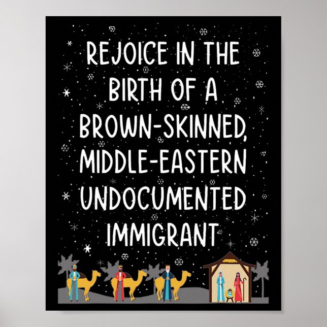 Rejoice In The Birth Of A Brown Skinned Middle Eas Poster (Front)