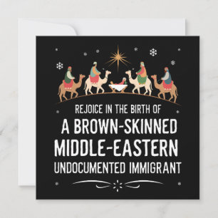 Rejoice In The Birth Of A Brown Skinned Middle Invitation