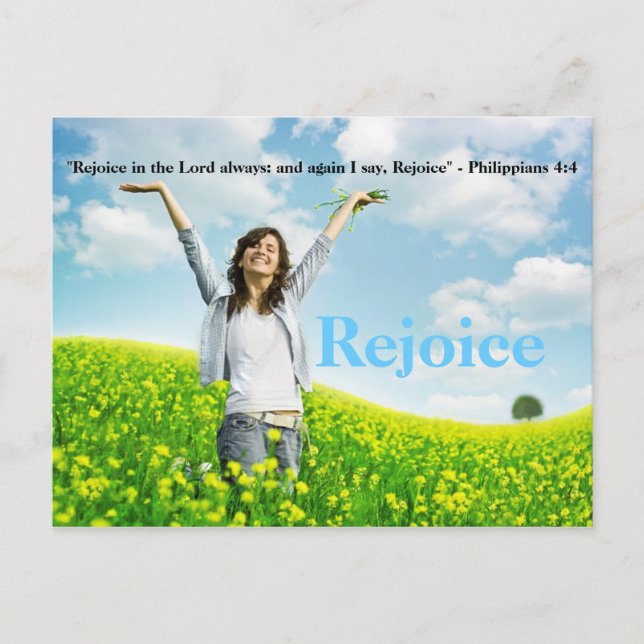 Rejoice in the Lord always Christian PostCard Art (Front)
