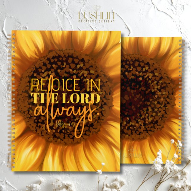 Rejoice in the Lord Always Phil. 4:4 Sunflower Planner (Creator Uploaded)