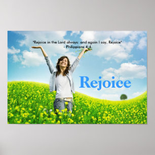 Rejoice in the Lord always Worship Praise Poster
