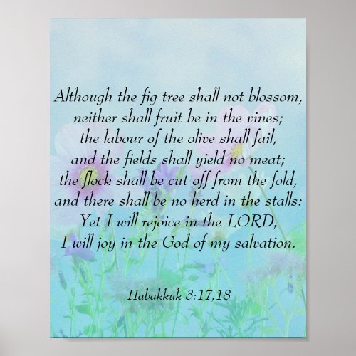 Rejoice in the Lord _ Habakkuk 31718  Poster