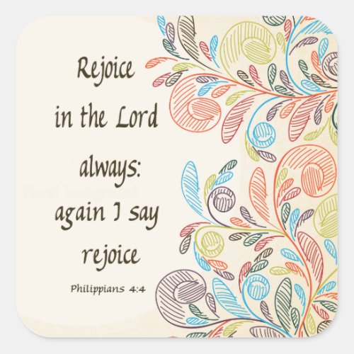 Rejoice in the Lord Stickers
