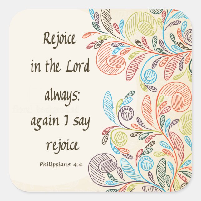Rejoice in the Lord Stickers (Front)