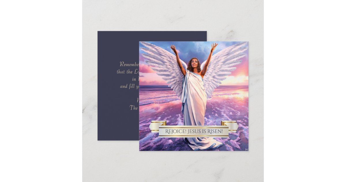 Rejoice! Jesus is Risen. Religious Easter Cards | Zazzle