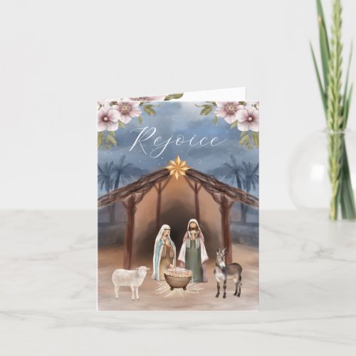 Rejoice Jesus Nativity Christian Christmas Cards