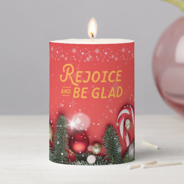 Rejoice  pillar candle (In Situ)