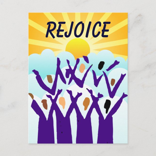 Rejoice postcard (Front)