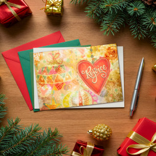 Rejoice Pretty Ornaments Inspirivity Christmas Card