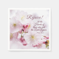 Rejoice Psalm 105:3 Cherry Blossoms Spring Easter 