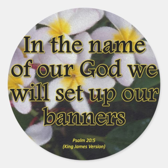 Rejoice Psalm 20-4 Condensed Classic Round Sticker (Front)