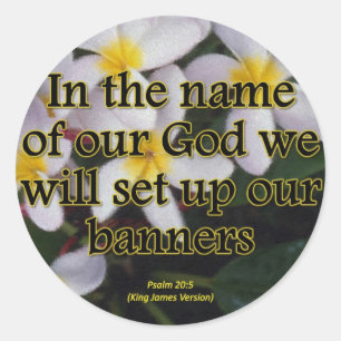 Rejoice Psalm 20-4 Condensed Classic Round Sticker