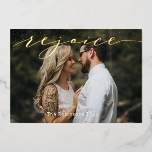 Rejoice Script Modern Photo Holiday