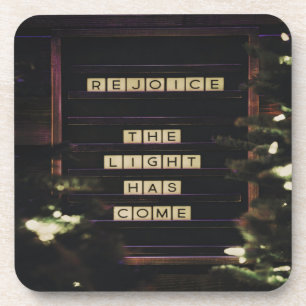Rejoice The Light Has Come Isaiah 60 Bible Verse Beverage Coaster