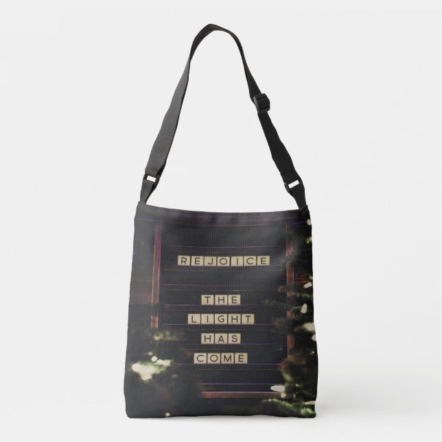 Rejoice The Light Has Come Isaiah 60 Bible Verse Crossbody Bag (Back)
