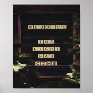 Rejoice The Light Has Come Isaiah 60 Bible Verse Poster