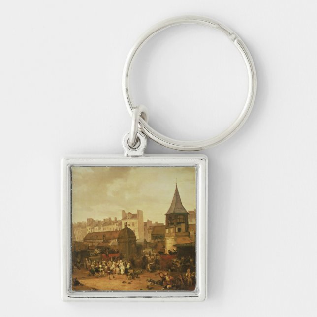 Rejoicing at Les Halles Keychain (Front)