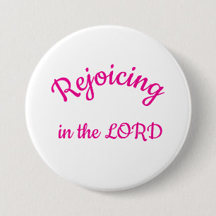 Rejoicing in the LORD, blue Button