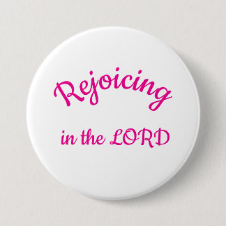 Rejoicing in the LORD, blue Button