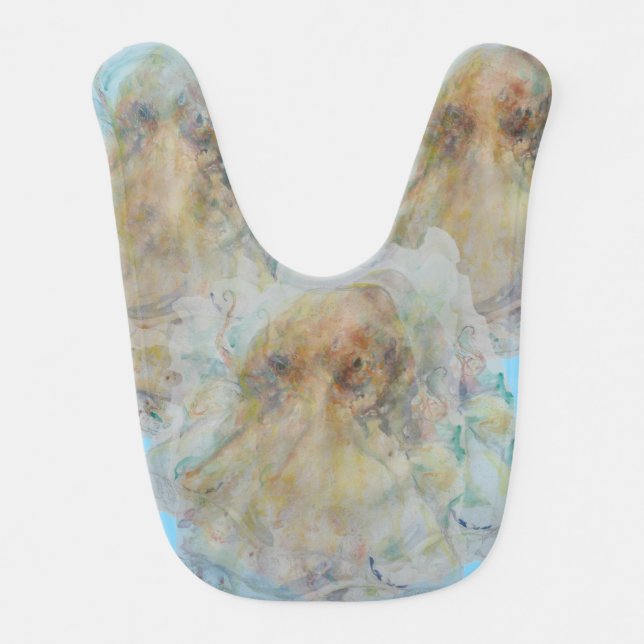 Rejuvenate Octopus Maureen Girard Sea Tentacles Baby Bib (Front)