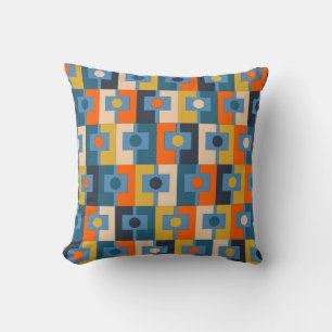 Rektangel Retro Contemporary Geometric Pattern Throw Pillow