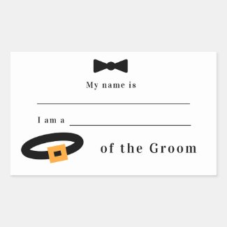 Relation to Groom Wedding Sticker