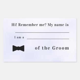 Relation to Groom Wedding Sticker