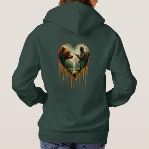 Relationship Between Hunter grizzly Bear and Deer  Hoodie
