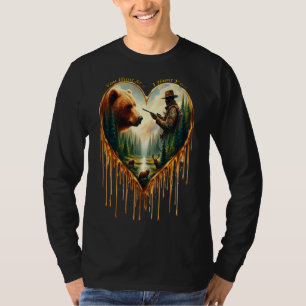 Relationship Between Hunter grizzly Bear and Deer T-Shirt