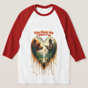 Relationship Between Hunter grizzly Bear and Deer  T-Shirt