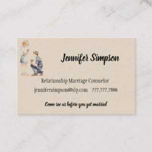 Relationship Coaching Marriage Counselling Business Card