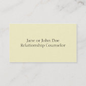 Relationship Counselor Business Card (Back)