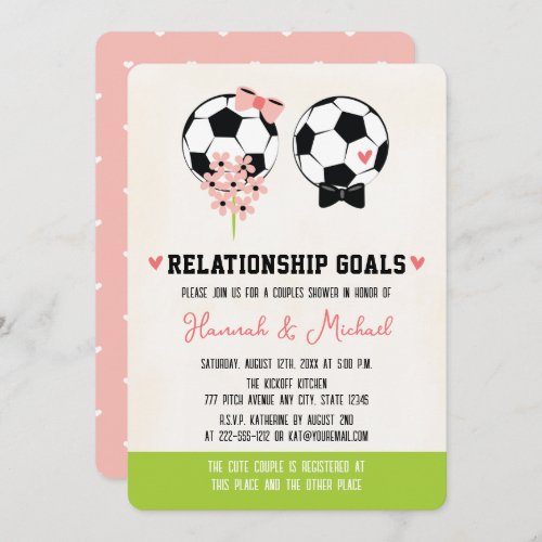 Relationship Goals Soccer Couples Shower Invitation