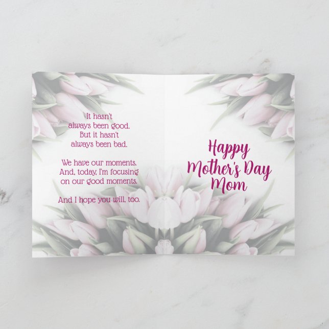 Relationship Has Evolved - Mother's Day  Letterpress Thank You Card (Inside)