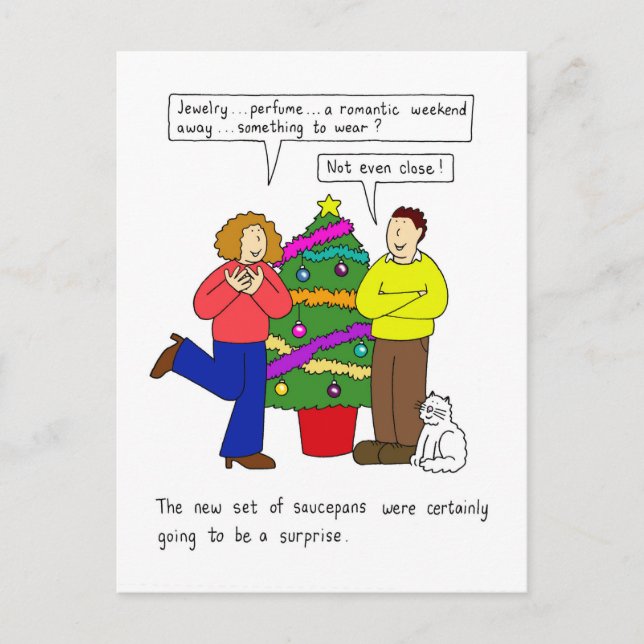 Relationship Humor the Practical Christmas Gift Holiday Postcard (Front)