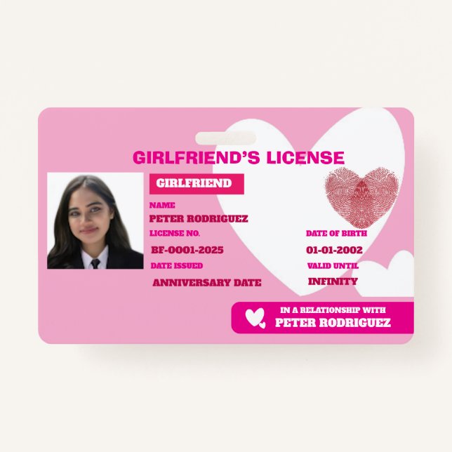 Relationship License Card Badge (Front)