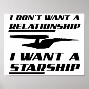 Relationship Starship Funny Poster