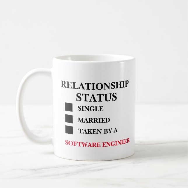 Relationship Status Software Engineer  Coffee Mug (Left)