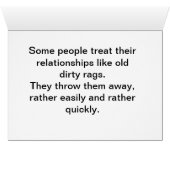 Relationships and Old Dirty Rags! (Inside Horizontal (Bottom))