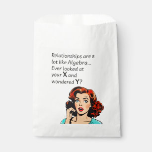 Relationships are Like Algebra Funny Quip Favor Bag