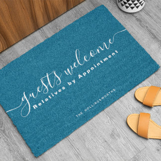 Relatives By Appointment | Funny Monogram Doormat