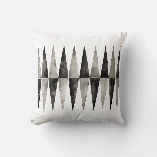 Relativity . Black White . Pillow . Geometric (Front)