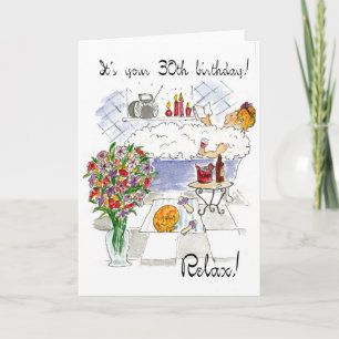 'Relax' 30th Birthday Card