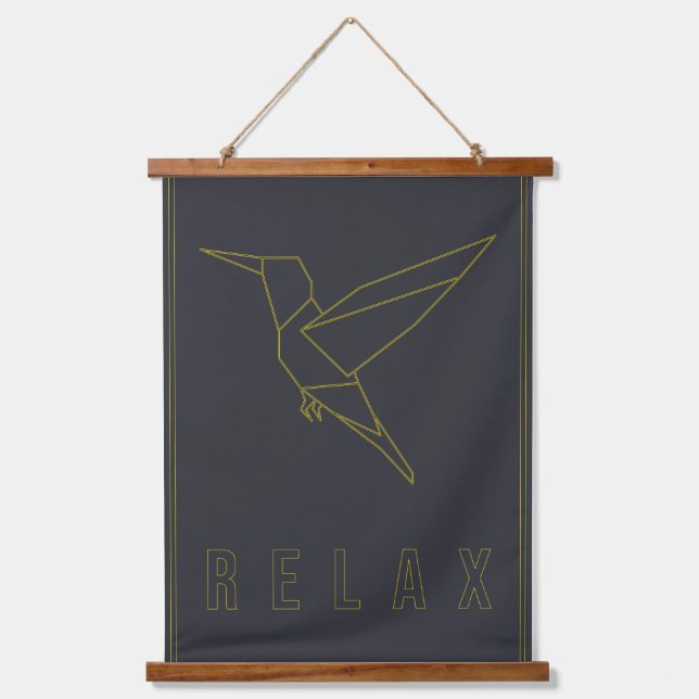 Relax affirmation poster for self love & self care hanging tapestry (Front)