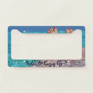 Relax and Enjoy in the Ocean License Plate Frame