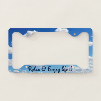Relax and Enjoy Life License Plate Frame