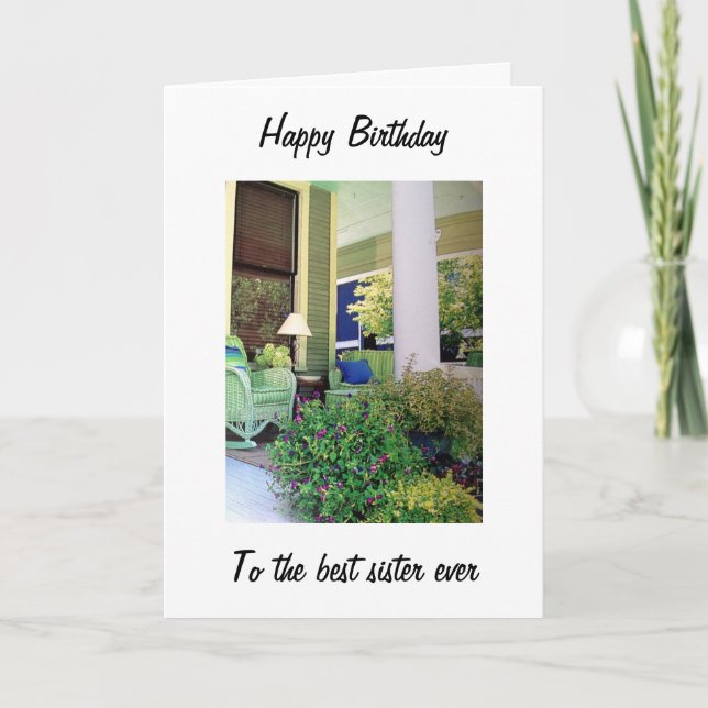 RELAX AND ENJOY YOUR BIRTHDAY SISTER CARD (Front)