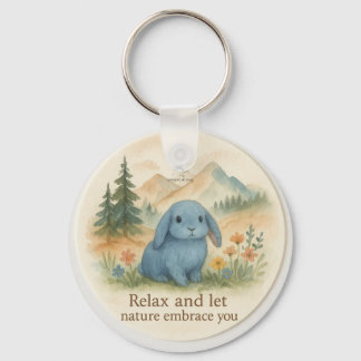 Relax and let the nature embrace you keychain